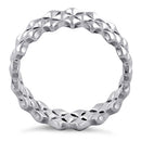 Sterling Silver Triple Diamond Shaped Eternity Ring