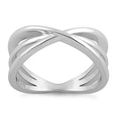 Sterling Silver Triple Overlapping Cage Ring