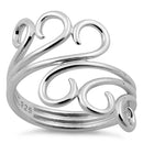 Sterling Silver Triple Twin Swirl Ring