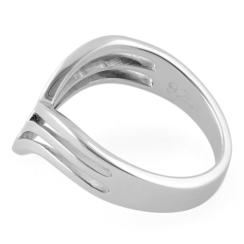 Sterling Silver Triple V Ring