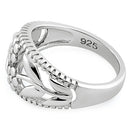 Sterling Silver Twin Flower Ring