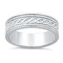 Sterling Silver Twist Eternity Band