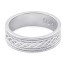 Sterling Silver Twist Eternity Band