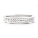 Sterling Silver Two Layer Pave CZ Ring