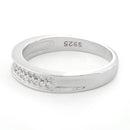 Sterling Silver Two Layer Pave CZ Ring