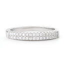 Sterling Silver Two Layer Pave CZ Ring