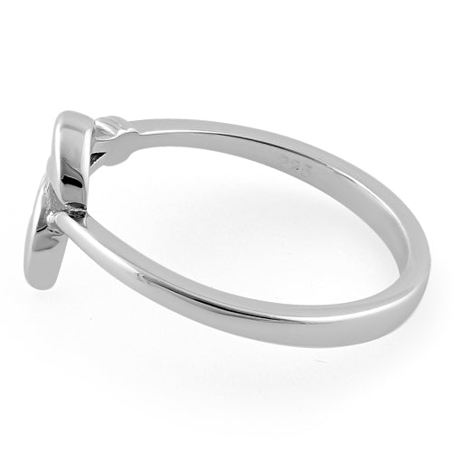 Sterling Silver Two Leaves Ring