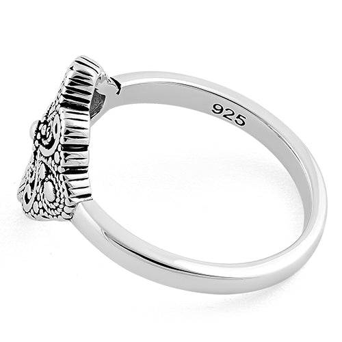 Sterling Silver Unique Rope Design Ring