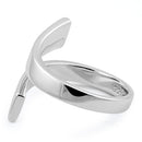 Sterling Silver Unique Wave Bar Ring