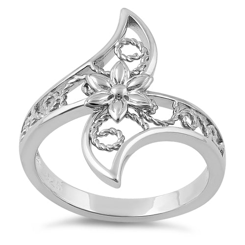 Sterling Silver Unqiue Flower and Vines Ring