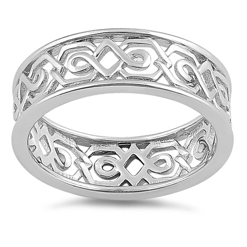 Sterling Silver Unqiue Patterns Ring