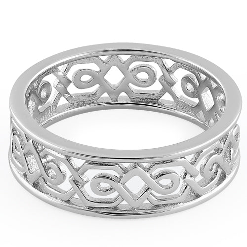 Sterling Silver Unqiue Patterns Ring