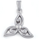 Sterling Silver Unqiue Triquerta Flower Pendant