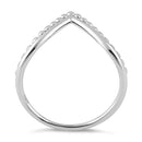 Sterling Silver V Shape Beads Ring