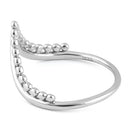Sterling Silver V Shape Beads Ring