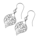 Sterling Silver Vine Hook Earrings