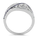 Sterling Silver Vines Amethyst CZ Ring