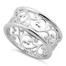 Sterling Silver Vines Band Ring