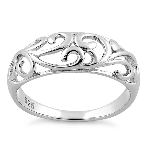 Sterling Silver Vines Ring