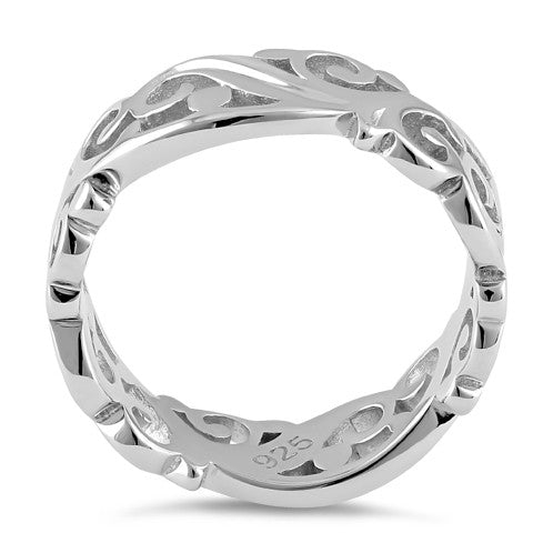 Sterling Silver Vines Ring