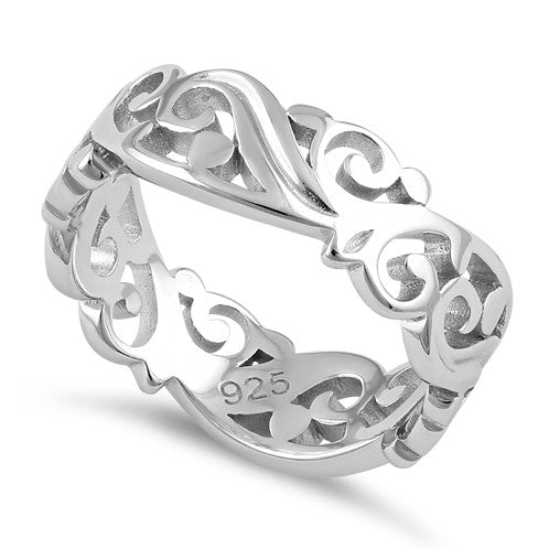 Sterling Silver Vines Ring