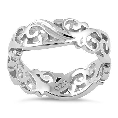 Sterling Silver Vines Ring