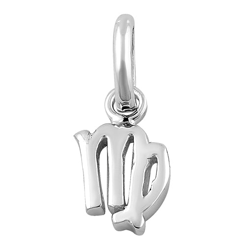 Sterling Silver Virgo Symbol Pendant