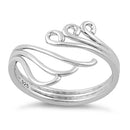 Sterling Silver Waves & Wind Ring