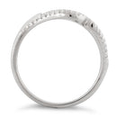 Sterling Silver Wavy CZ Ring