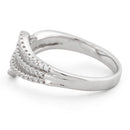 Sterling Silver Wavy CZ Ring