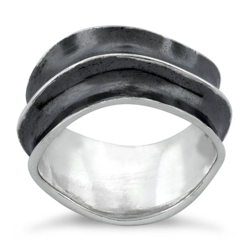 Sterling Silver Wavy Ring