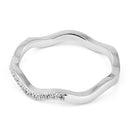 Sterling Silver Wavy CZ Ring