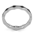 Sterling Silver Wavy Eternity Black CZ Ring