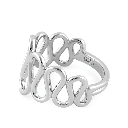 Sterling Silver Wavy Ring