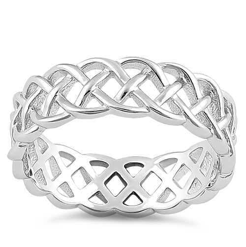 Sterling Silver Weaved Pattern Ring