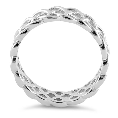 Sterling Silver Weaved Pattern Ring