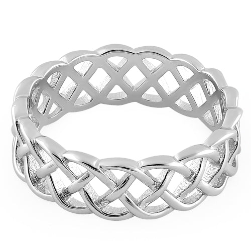 Sterling Silver Weaved Pattern Ring