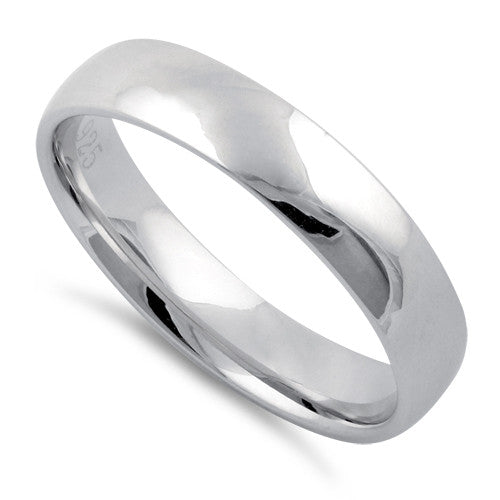 Sterling Silver Wedding Band 4mm