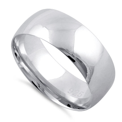 Sterling Silver Wedding Band 7mm