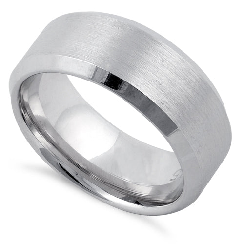 Sterling Silver Wedding Band Ring 8mm