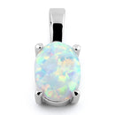 Silver Lab Opal Pendant