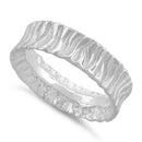 Sterling Silver Wood Design Ring