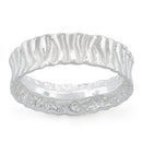 Sterling Silver Wood Design Ring