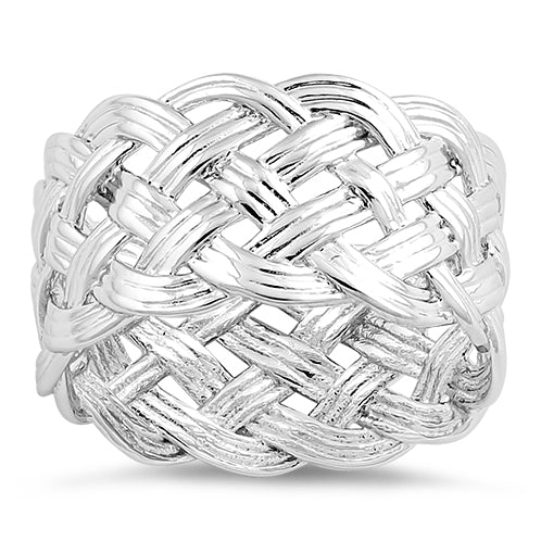 Sterling Silver Woven Knot Ring