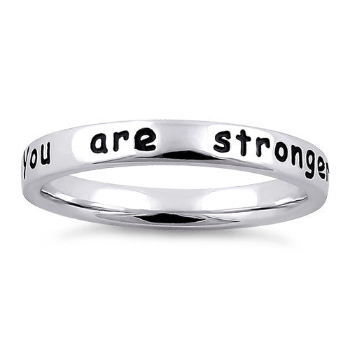 Sterling Silver "You are stronger than you know" Ring