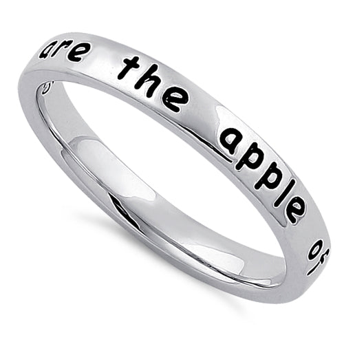 Sterling Silver "You are the apple of my eye" Ring