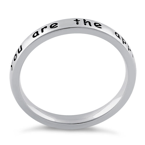 Sterling Silver "You are the apple of my eye" Ring