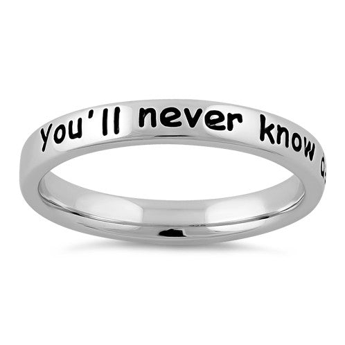 Sterling Silver "You'll never know dear how much I love you" Ring
