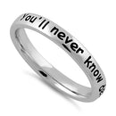 Sterling Silver "You'll never know dear how much I love you" Ring