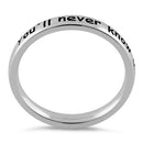 Sterling Silver "You'll never know dear how much I love you" Ring